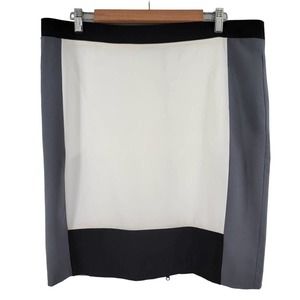Narciso Rodriguez Zip Back Color Block Mini Skirt 14‎ New